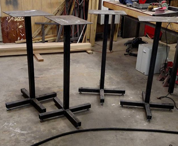 Custom Metal Table Frames - Four Fields Furniture