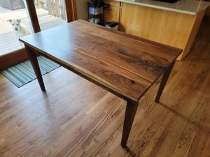 walnut dining table wood base minneapolis
