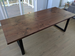 custom walnut dining table mn   