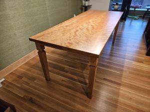 curly-cherry-tapered-leg-table-minneapolis