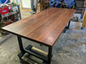 custom walnut dining table mn               