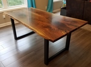 walnut live edge dining table custom table plymouth mn                   